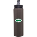 28 Oz. Matte Gray H2go Allure Aluminum Water Bottle